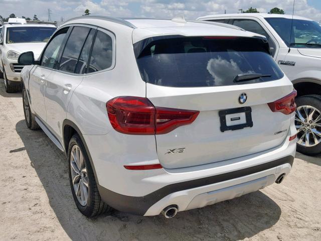 5UXTR7C52KLF34851 - 2019 BMW X3 SDRIVE3 WHITE photo 3