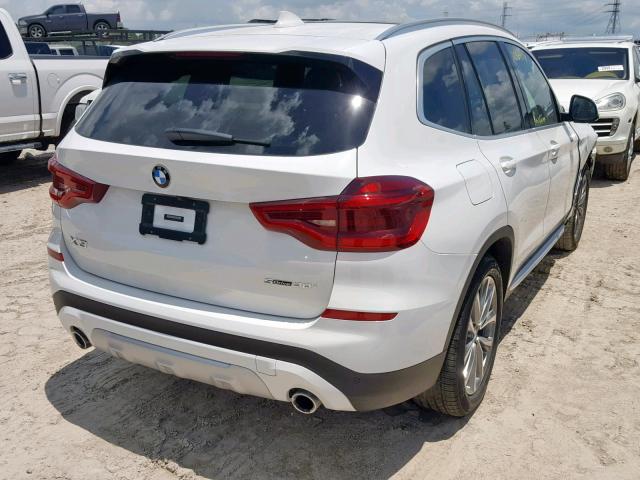 5UXTR7C52KLF34851 - 2019 BMW X3 SDRIVE3 WHITE photo 4