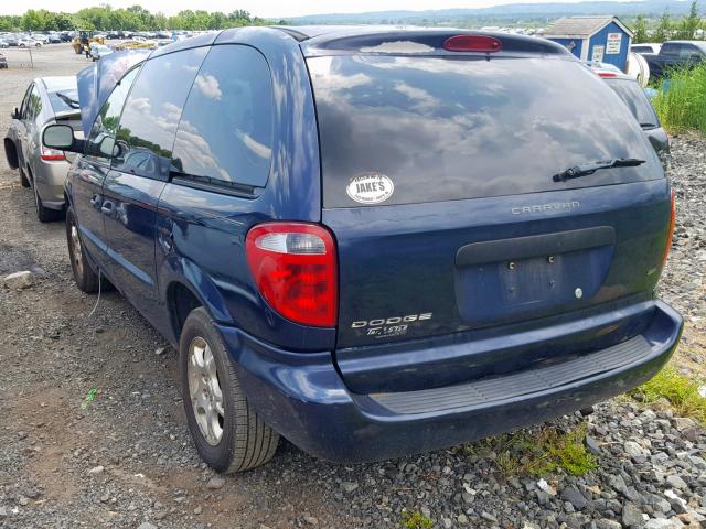 1D4GP25R63B299308 - 2003 DODGE CARAVAN SE BLUE photo 3