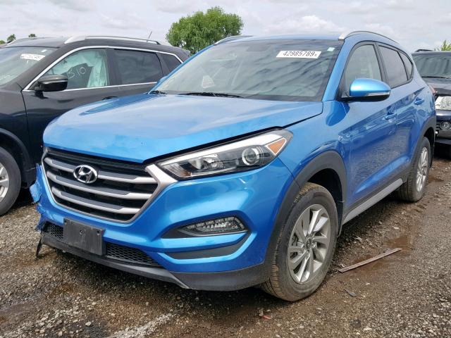 KM8J33A46HU450640 - 2017 HYUNDAI TUCSON LIM BLUE photo 2