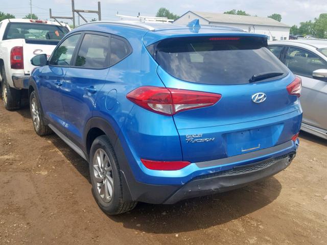 KM8J33A46HU450640 - 2017 HYUNDAI TUCSON LIM BLUE photo 3