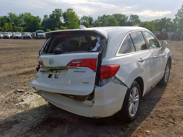 5J8TB4H38EL017052 - 2014 ACURA RDX WHITE photo 4