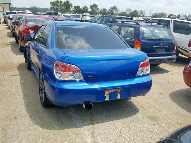 JF1GD74657H523431 - 2007 SUBARU IMPREZA WR BLUE photo 3