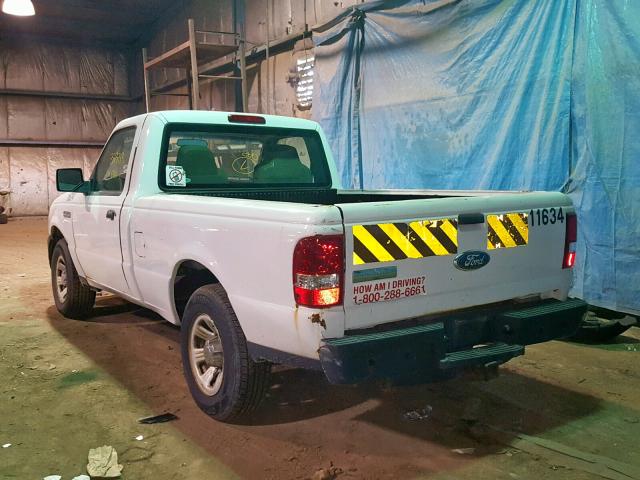 1FTYR10D69PA37883 - 2009 FORD RANGER WHITE photo 3