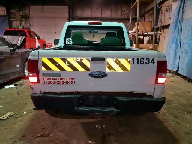 1FTYR10D69PA37883 - 2009 FORD RANGER WHITE photo 6