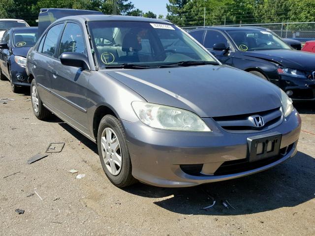 2HGES16325H570903 - 2005 HONDA CIVIC DX V GRAY photo 1