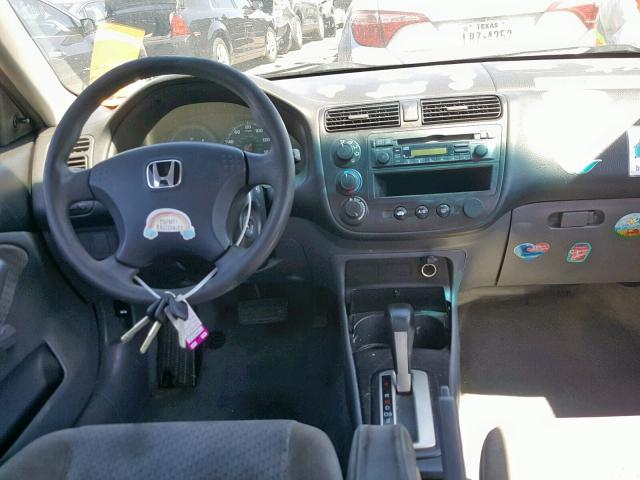 2HGES16325H570903 - 2005 HONDA CIVIC DX V GRAY photo 9