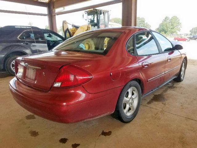 1FAFP55U41A142030 - 2001 FORD TAURUS SES MAROON photo 4