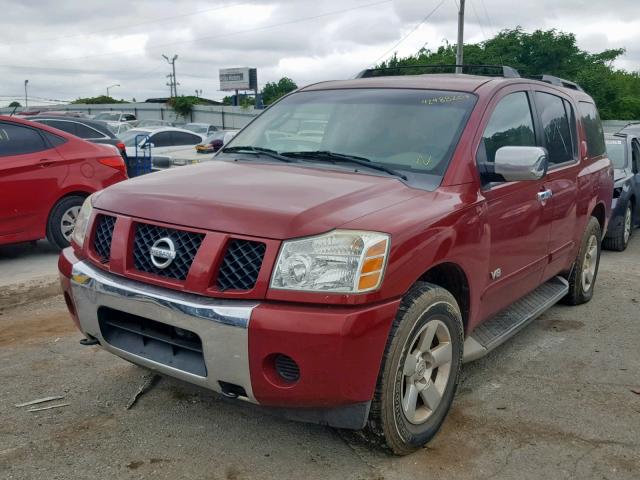 5N1AA08C07N702599 - 2007 NISSAN ARMADA SE RED photo 2