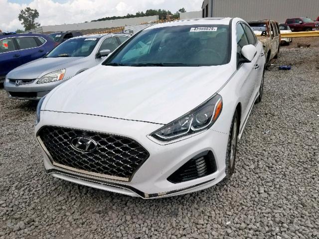 5NPE34AF8JH632076 - 2018 HYUNDAI SONATA SPO WHITE photo 2