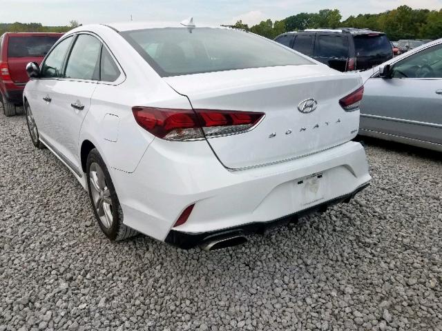 5NPE34AF8JH632076 - 2018 HYUNDAI SONATA SPO WHITE photo 3