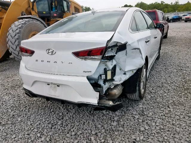 5NPE34AF8JH632076 - 2018 HYUNDAI SONATA SPO WHITE photo 4