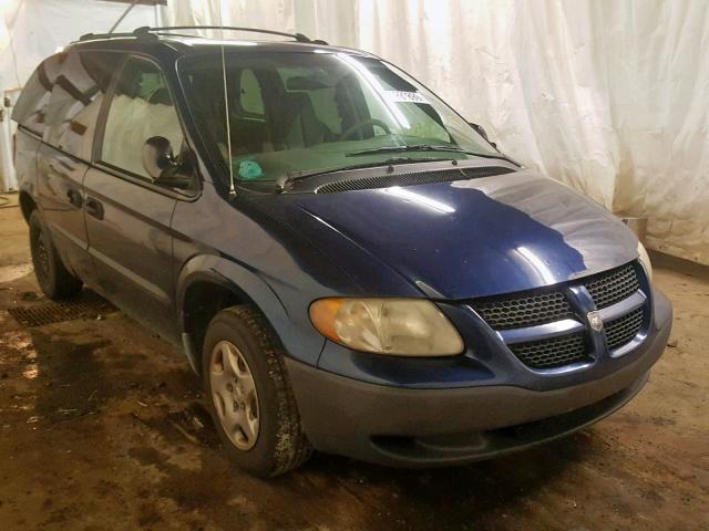 1D4GP25323B151801 - 2003 DODGE CARAVAN SE BLUE photo 1