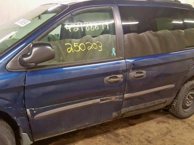 1D4GP25323B151801 - 2003 DODGE CARAVAN SE BLUE photo 9