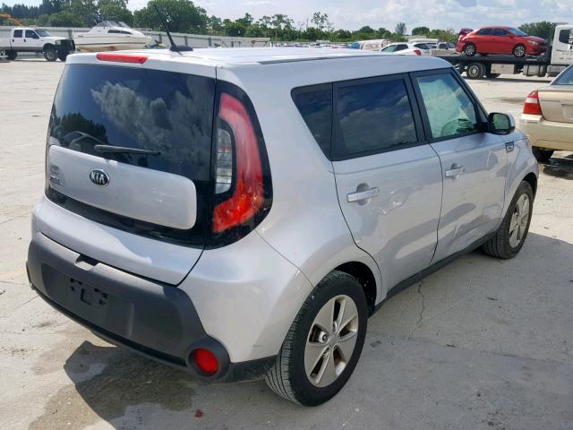 KNDJN2A27G7832468 - 2016 KIA SOUL SILVER photo 4