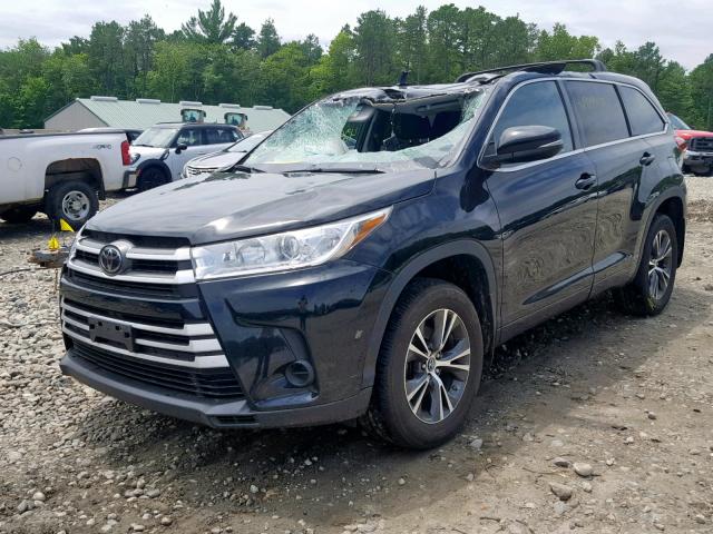 5TDBZRFH7JS805086 - 2018 TOYOTA HIGHLANDER BLACK photo 2