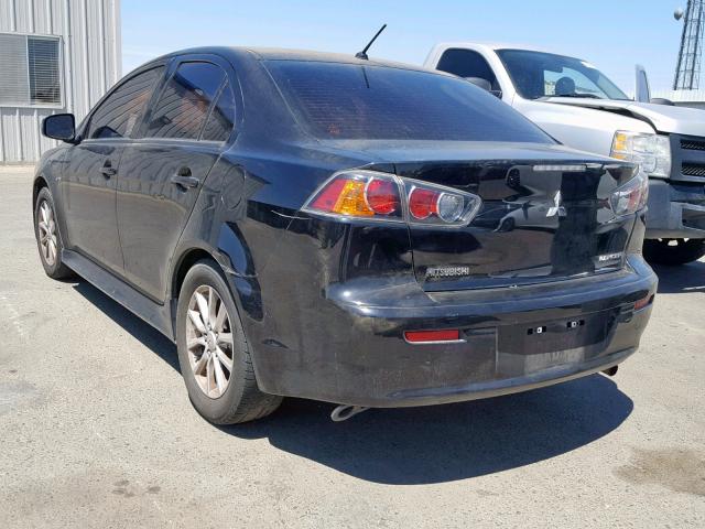 JA32U2FU7GU001568 - 2016 MITSUBISHI LANCER ES BLACK photo 3