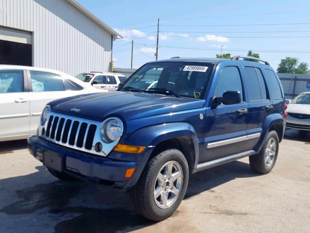 1J4GL58K75W568026 - 2005 JEEP LIBERTY LI BLUE photo 2