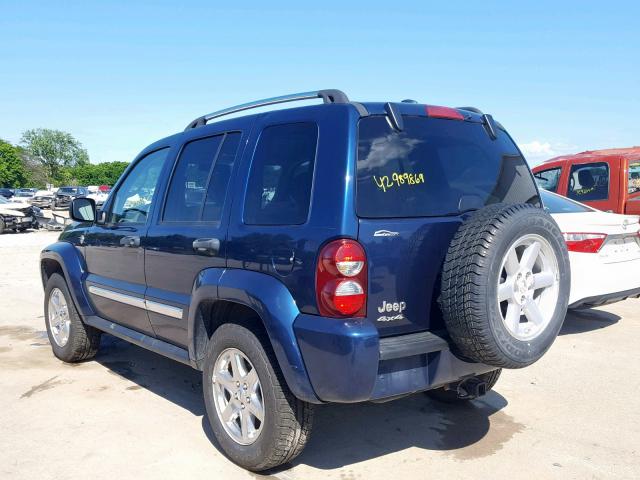 1J4GL58K75W568026 - 2005 JEEP LIBERTY LI BLUE photo 3