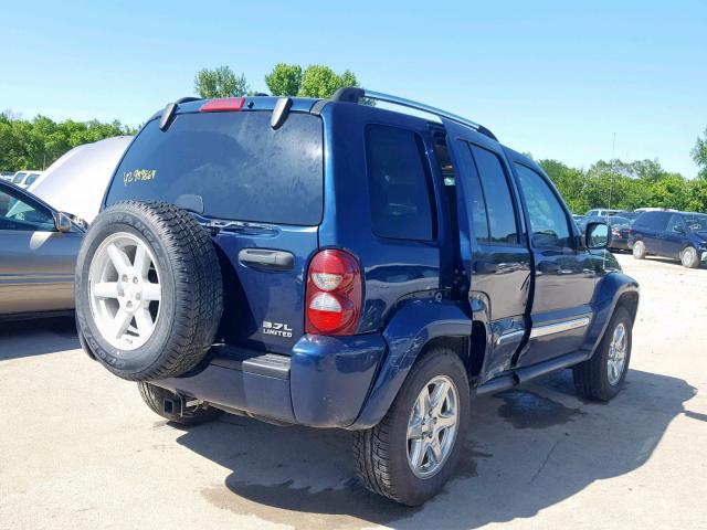 1J4GL58K75W568026 - 2005 JEEP LIBERTY LI BLUE photo 4