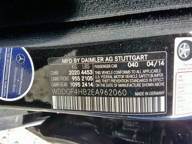 WDDGF4HB2EA962060 - 2014 MERCEDES-BENZ C 250 BLACK photo 10