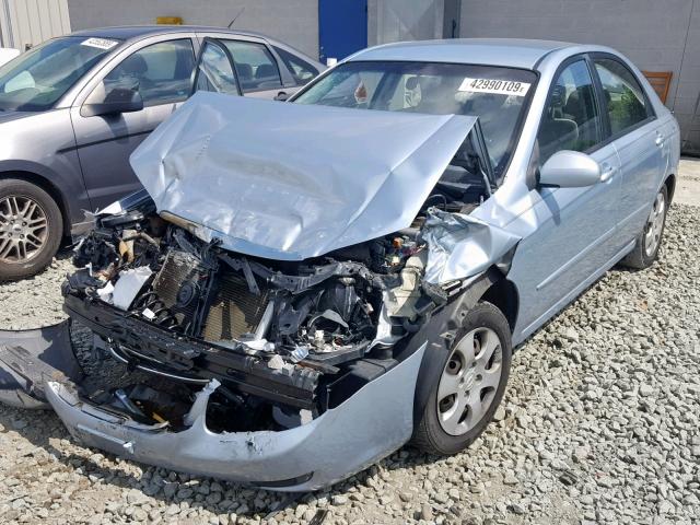 KNAFE121685539659 - 2008 KIA SPECTRA EX BLUE photo 2