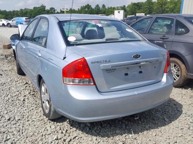 KNAFE121685539659 - 2008 KIA SPECTRA EX BLUE photo 3