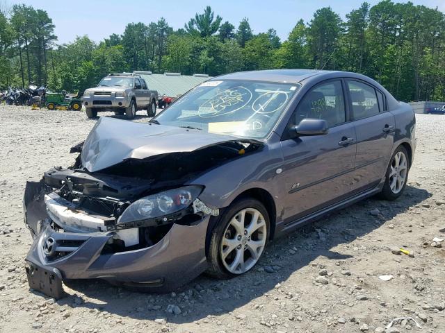 JM1BK323881824250 - 2008 MAZDA 3 S GRAY photo 2