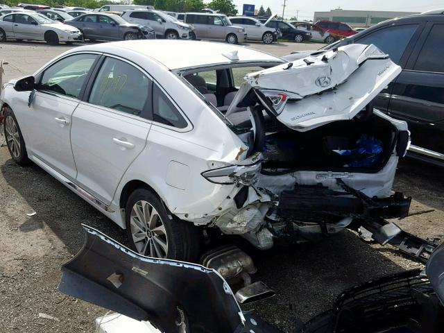 5NPE34AF2GH336124 - 2016 HYUNDAI SONATA SPO WHITE photo 3