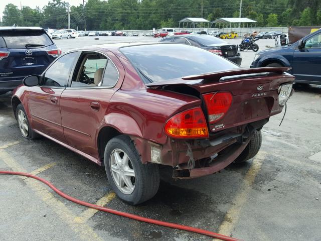 1G3NL52E33C304106 - 2003 OLDSMOBILE ALERO GL BURGUNDY photo 3