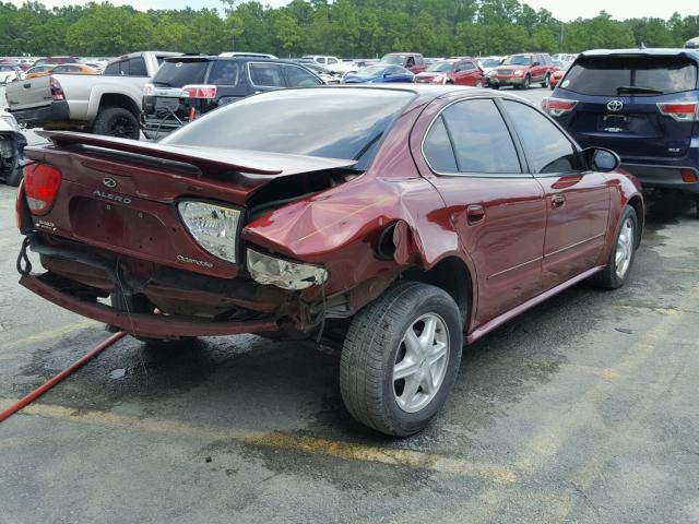 1G3NL52E33C304106 - 2003 OLDSMOBILE ALERO GL BURGUNDY photo 4