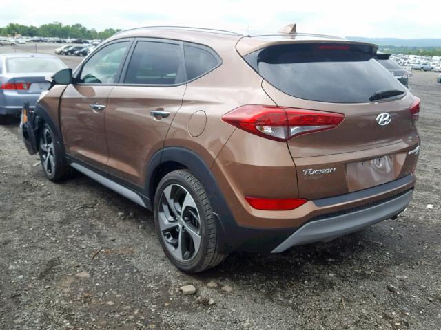 KM8J3CA22HU386885 - 2017 HYUNDAI TUCSON LIM BROWN photo 3