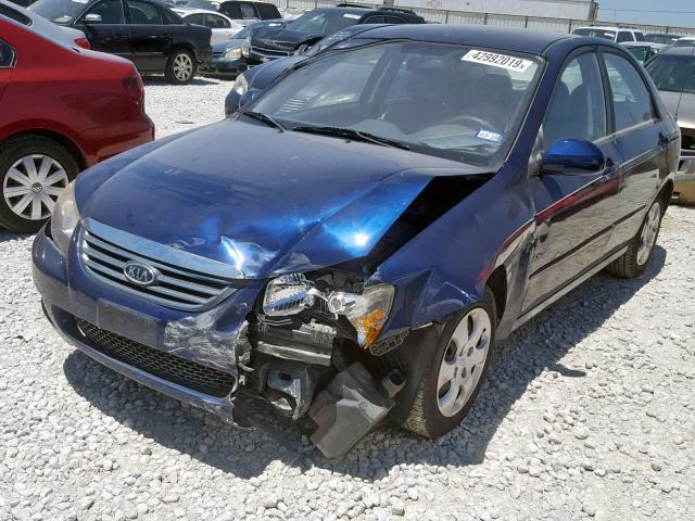 KNAFE221595636021 - 2009 KIA SPECTRA EX BLUE photo 2