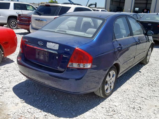 KNAFE221595636021 - 2009 KIA SPECTRA EX BLUE photo 4