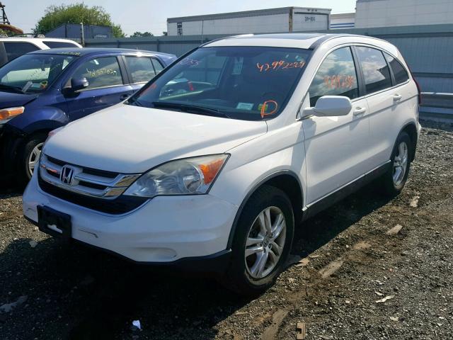 5J6RE4H72BL039864 - 2011 HONDA CR-V EXL WHITE photo 2