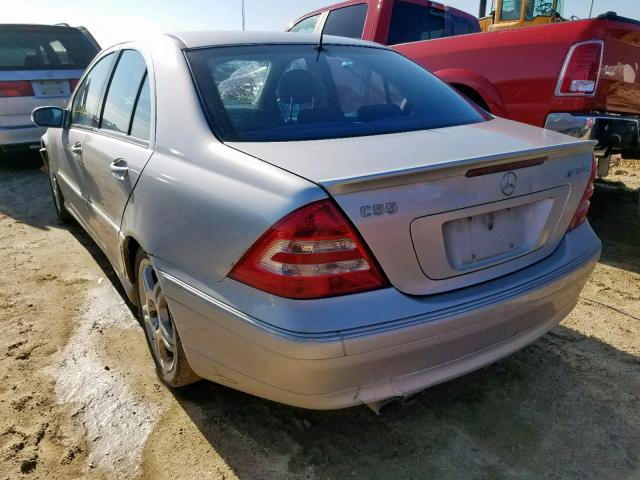 WDBRF76J85F609662 - 2005 MERCEDES-BENZ C 55 AMG SILVER photo 3