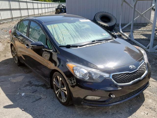 KNAFX4A83F5263531 - 2015 KIA FORTE EX BLACK photo 1