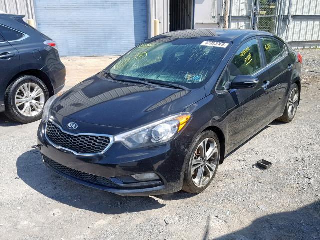 KNAFX4A83F5263531 - 2015 KIA FORTE EX BLACK photo 2