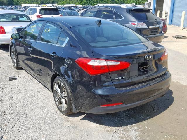 KNAFX4A83F5263531 - 2015 KIA FORTE EX BLACK photo 3