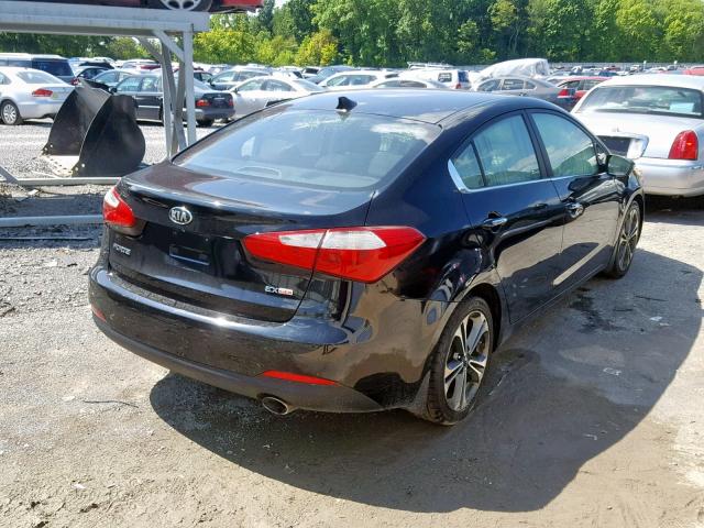 KNAFX4A83F5263531 - 2015 KIA FORTE EX BLACK photo 4