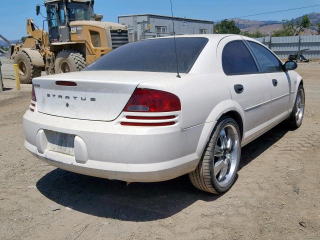 1B3EL36X04N401366 - 2004 DODGE STRATUS SE WHITE photo 4