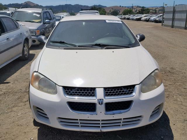 1B3EL36X04N401366 - 2004 DODGE STRATUS SE WHITE photo 9