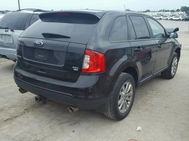 2FMDK4JC0DBA80024 - 2013 FORD EDGE SEL BLACK photo 4