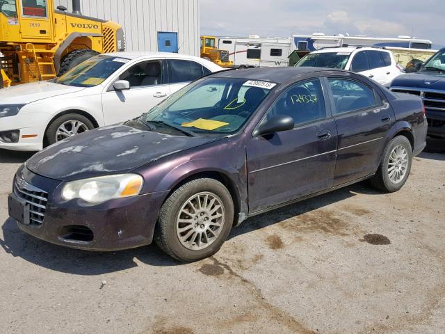 1C3EL46X44N381065 - 2004 CHRYSLER SEBRING LX PURPLE photo 2