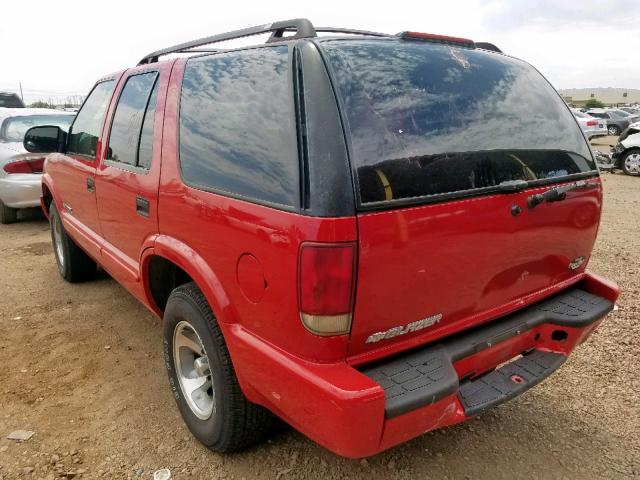 1GNCS13X54K131903 - 2004 CHEVROLET BLAZER RED photo 3