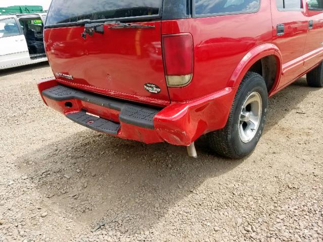 1GNCS13X54K131903 - 2004 CHEVROLET BLAZER RED photo 9