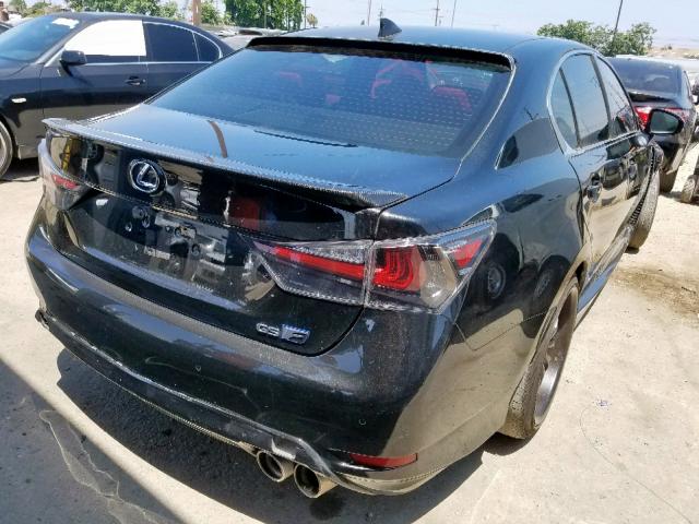 JTHBP1BL5GA000497 - 2016 LEXUS GS-F BLACK photo 4