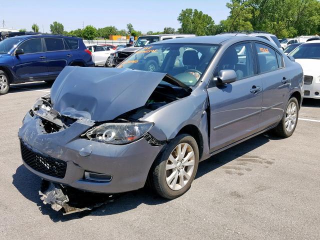 JM1BK32F281850983 - 2008 MAZDA 3 I GRAY photo 2