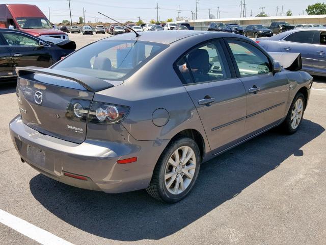 JM1BK32F281850983 - 2008 MAZDA 3 I GRAY photo 4