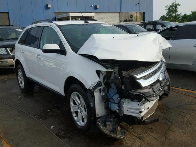 2FMDK3JC6EBA45595 - 2014 FORD EDGE SEL WHITE photo 1